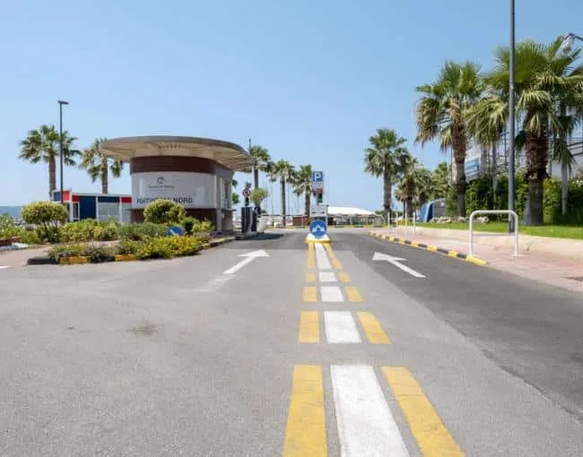 Dettaglio sistema parcheggio